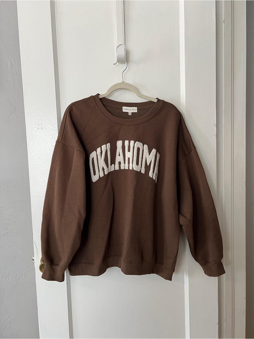 State of Mine Brown 'Oklahoma' Crewneck Sweatshirt